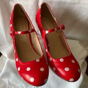 Adams Red Polka Dot Mary Jane Shoes